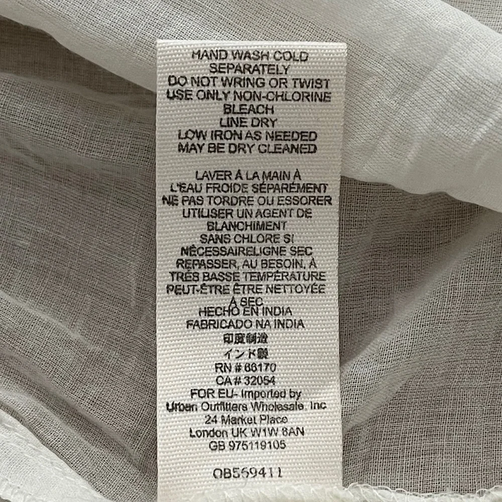 Free People Lace Sheer Tunic Top Pintuck Button Back M - Picture 16 of 16